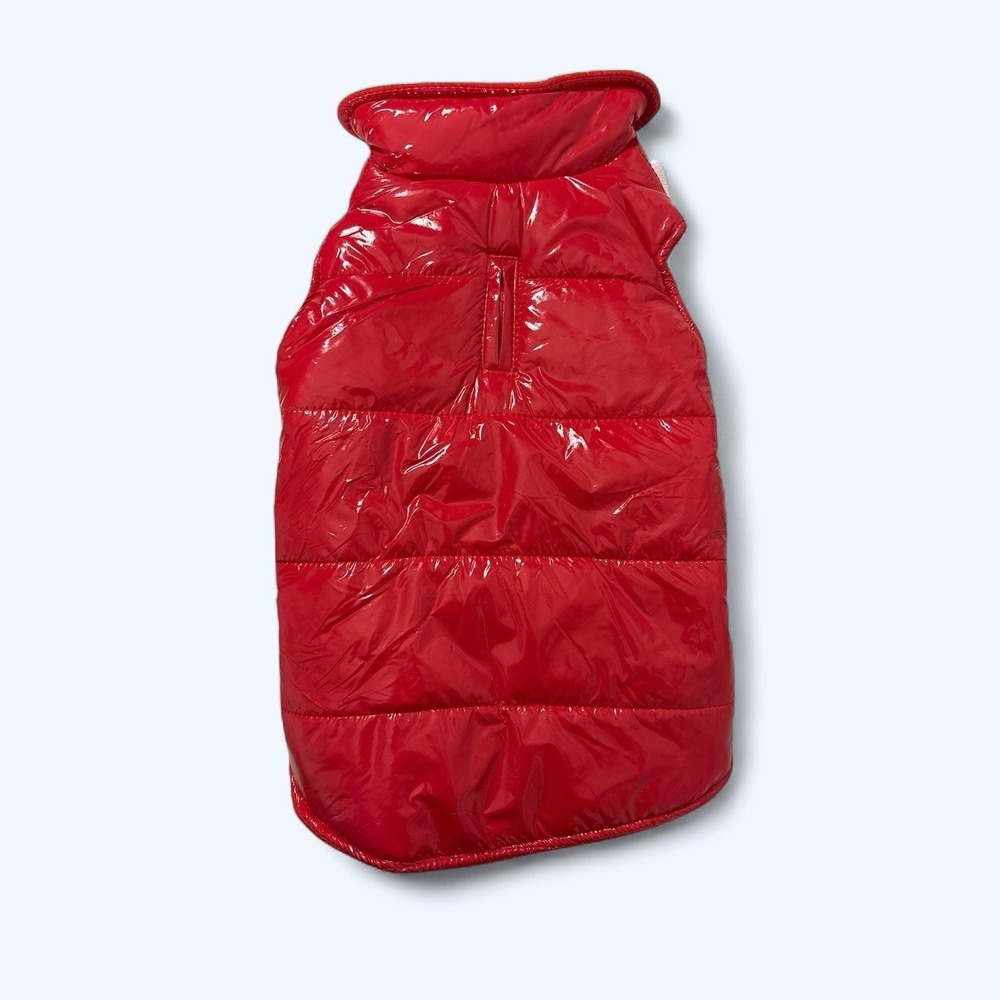DOG CLOTHING RED PUFFER JACKET MEDIUM